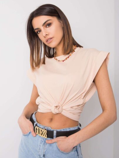 Tricou din bumbac Kayla Piersica
