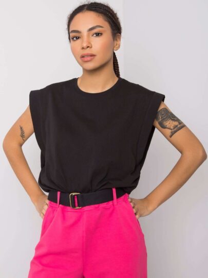 Tricou Negru Din Bumbac Kayla
