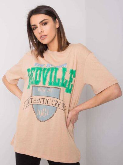 Tricou Bej Cu Imprimeu Billie