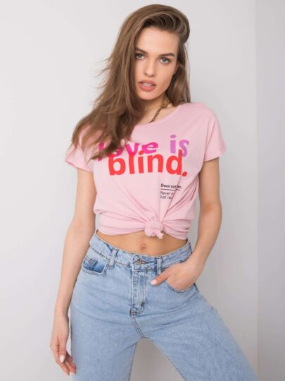 Tricou Roz Cu Inscripție Stitch & Soul - Xs