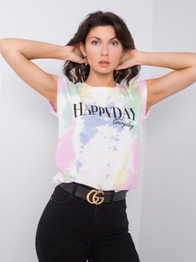 tricou multicolor cu imprimeu Serina
