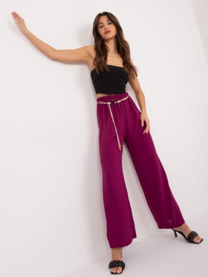 Pantaloni Lungi De Vara Mov Din Tesatura Marime Universala